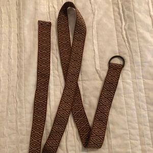 Anthropologie Belt Brown & Cream Design 52”